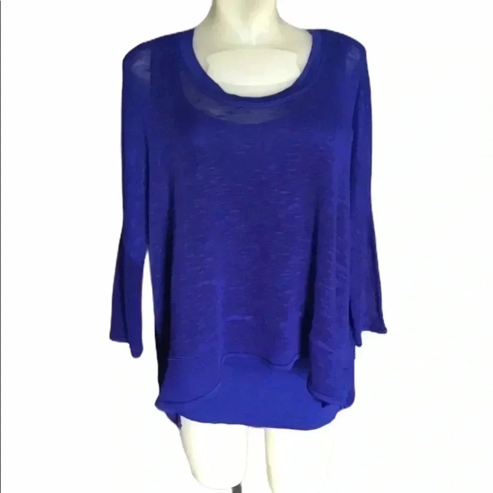 Gorgeous Blue Oversized Lightweight Sweater & Tank
